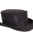 Unbanded Rogue Black Mesh Top Hat by American Hat Makers