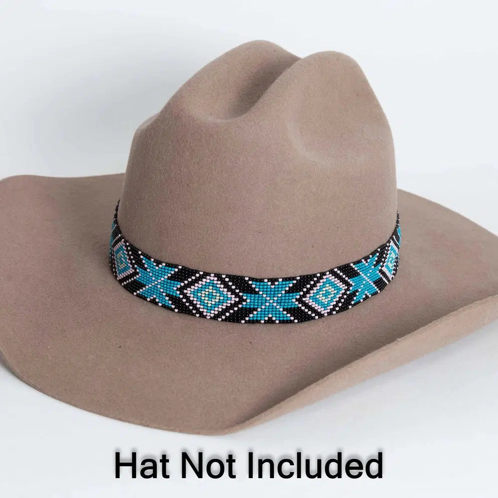 Sadie | Black Beaded Hat Band – American Hat Makers display picture 1