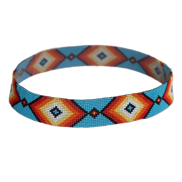Shawnee | Beaded Turquoise Hat Band – American Hat Makers display picture 1