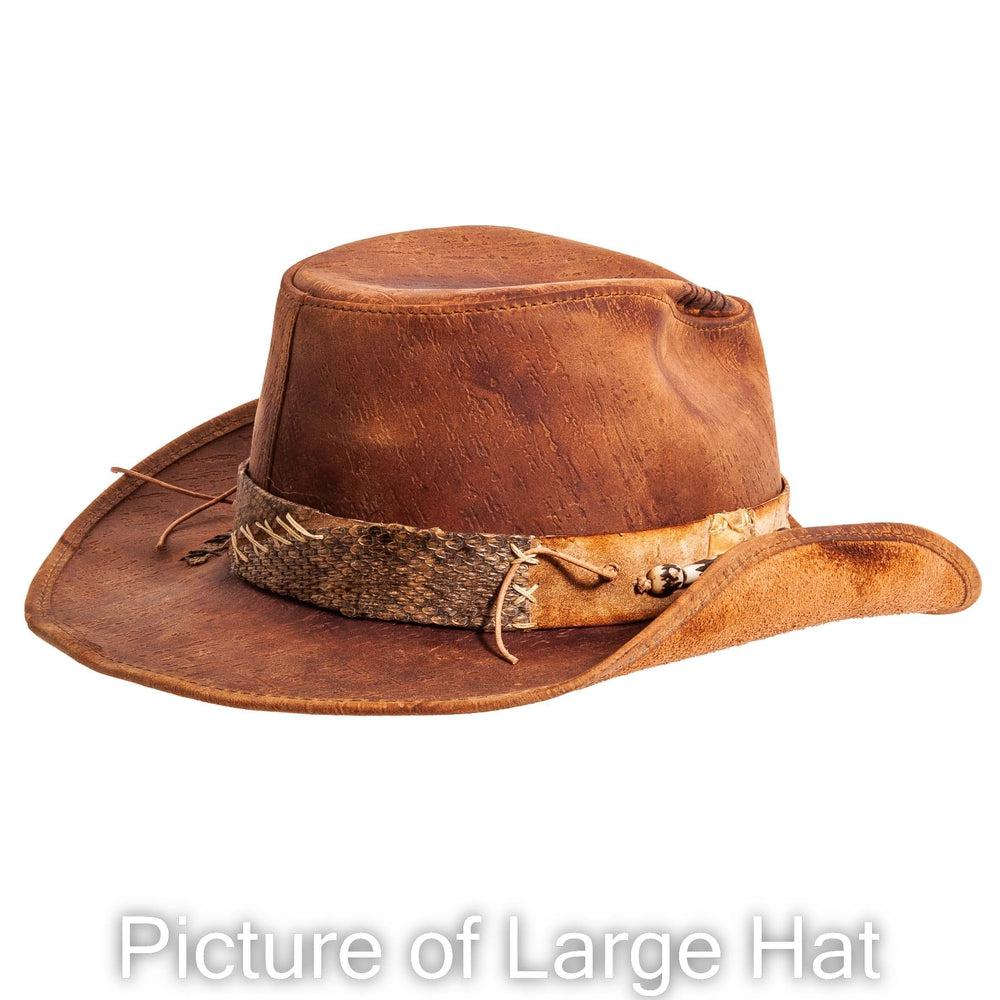Back left picture of large sidewinder hat