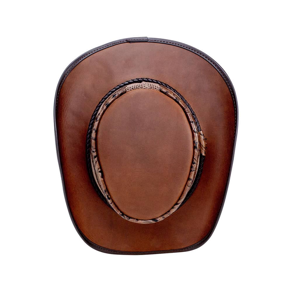 Sabbatini Sierra Leather Cowgirl Hat Purple Brown Mesh Western Women’s Med USA Sierra | Womens Brown Leather Cowgirl Hat – American Hat Makers main image 3