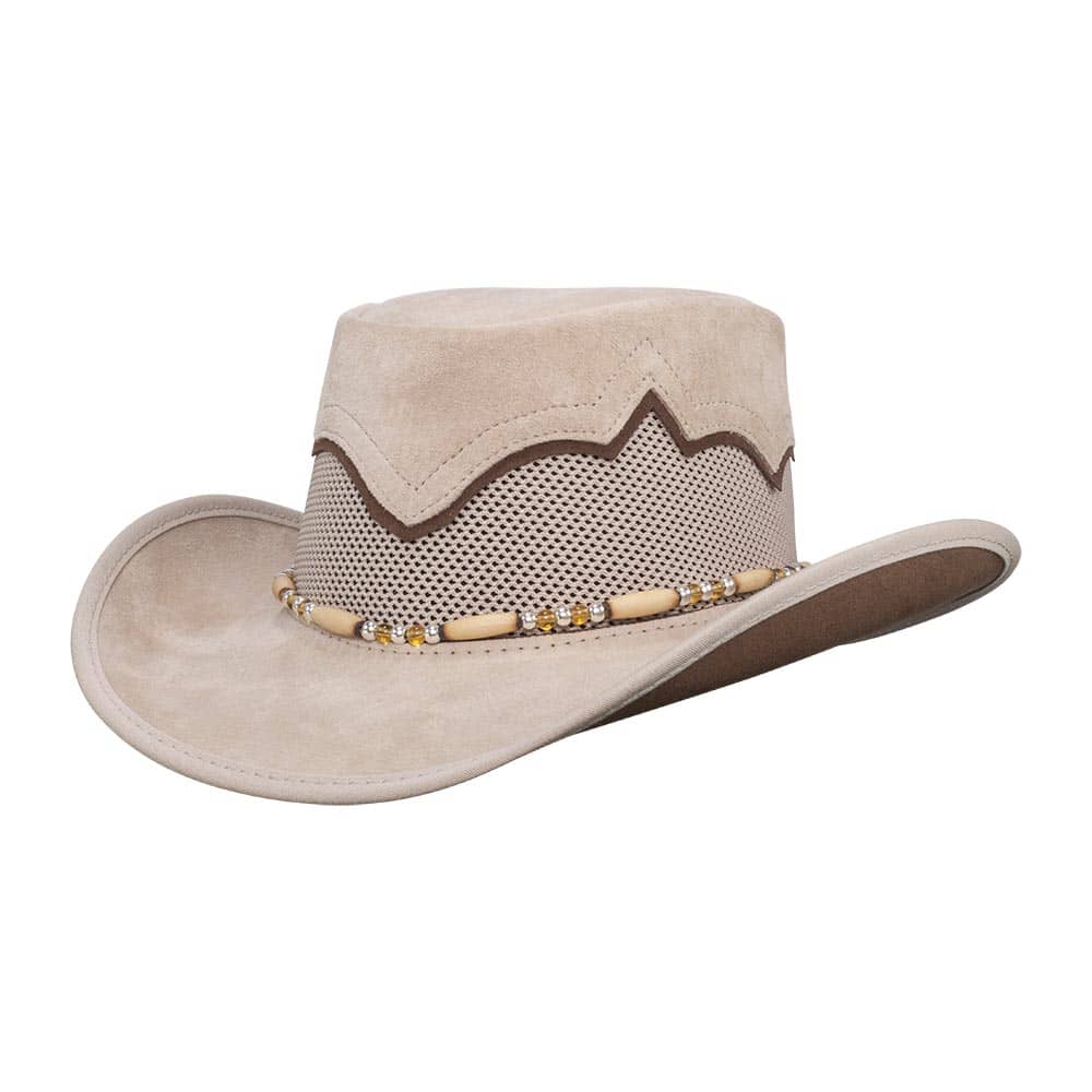 Sierra Latte Leather Mesh Cowboy by American Hat Makers