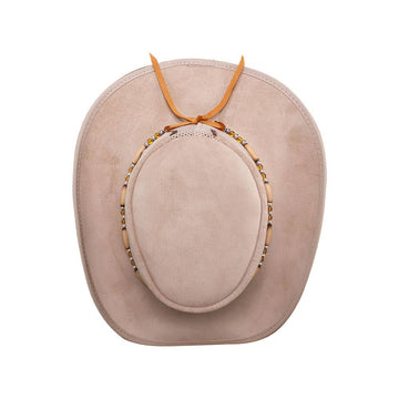 Sierra Latte Leather Mesh Cowboy Hat Crown  by American Hat Makers