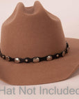 Silverton Black Hat Band on a brown hat
