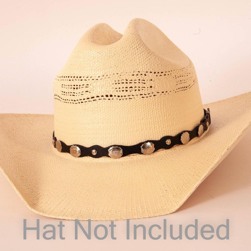 Silverton Black Hat Band on a cream hat