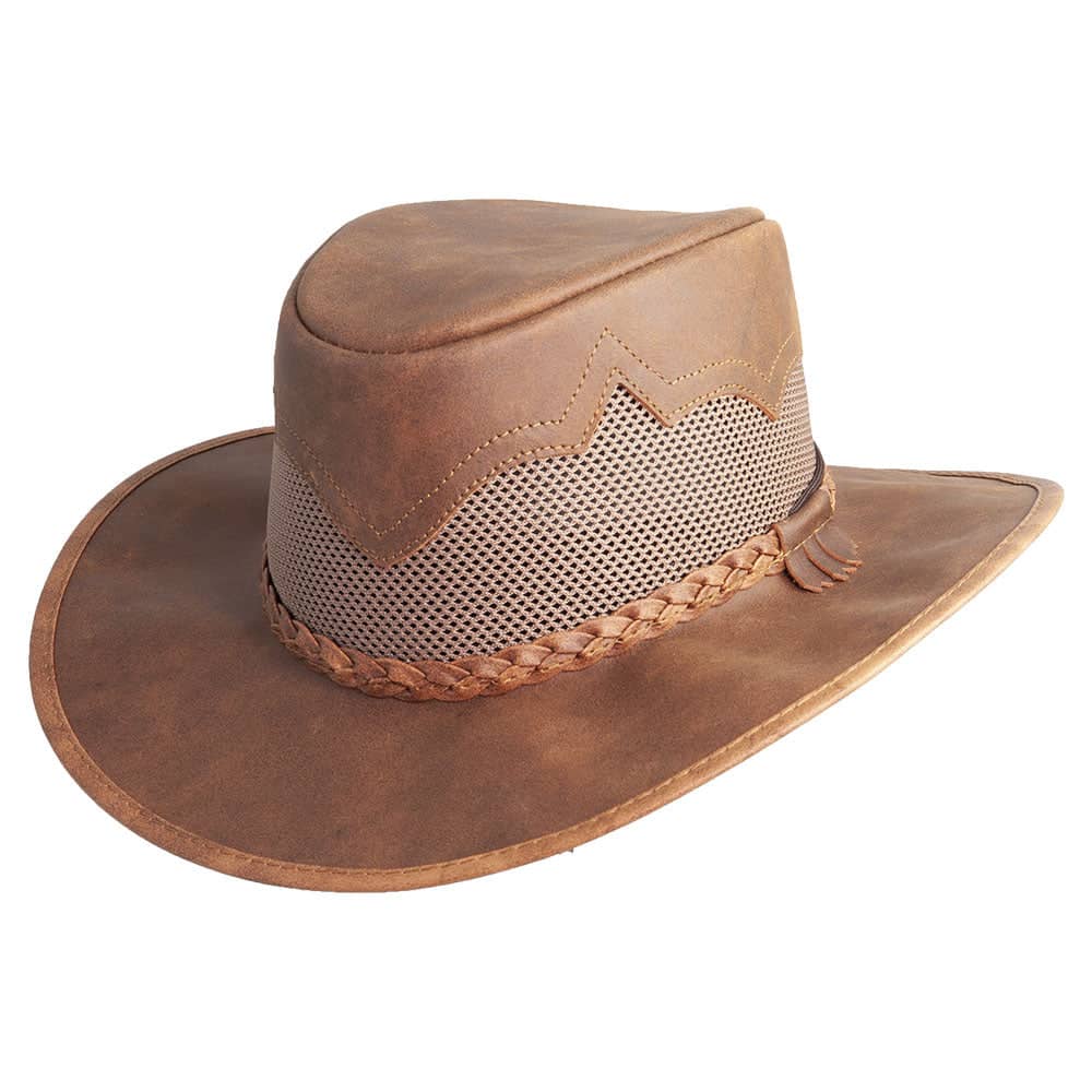 Sirocco Copper Mesh Leather Sun Hat by American Hat Makers