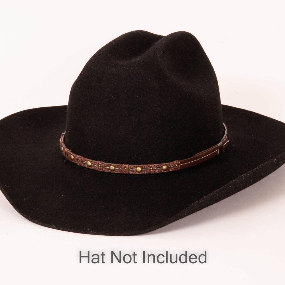 Sonoma Brown Hat Band on a black felt hat