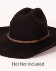 Sonoma Brown Hat Band on a black felt hat