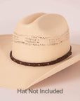 Sonoma Brown Hat Band on a cream hat