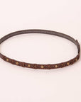 A front view of a Sonoma Brown Hat Band 