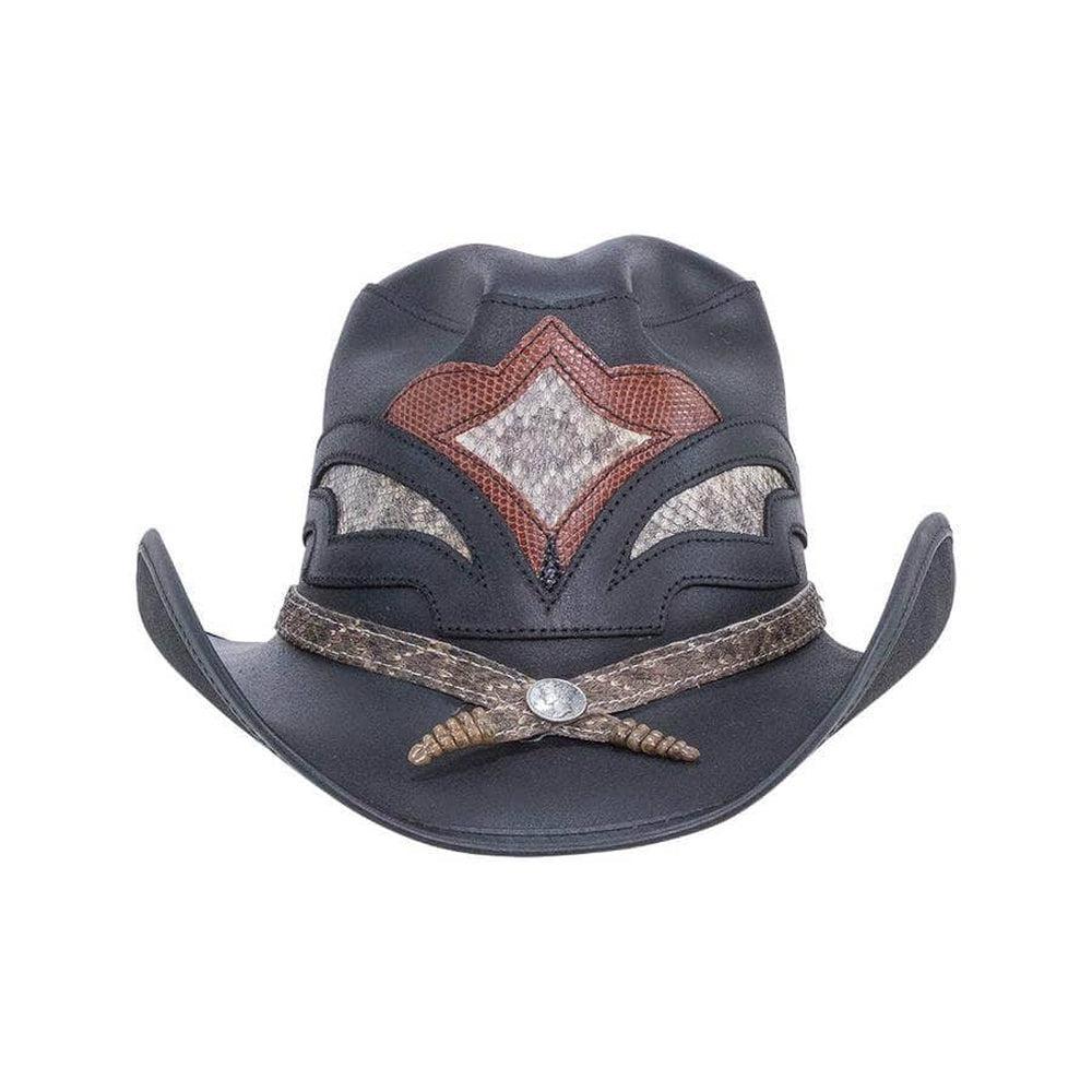 Storm Black Finished Cowboy Hat with Double Rattle Band by American Hat Makers