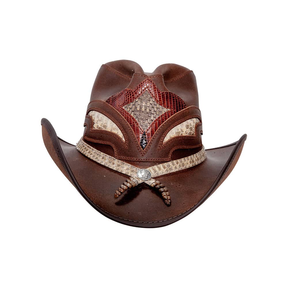 Storm Brown Finished Cowboy Hat with Double Rattle Band by American Hat Makers