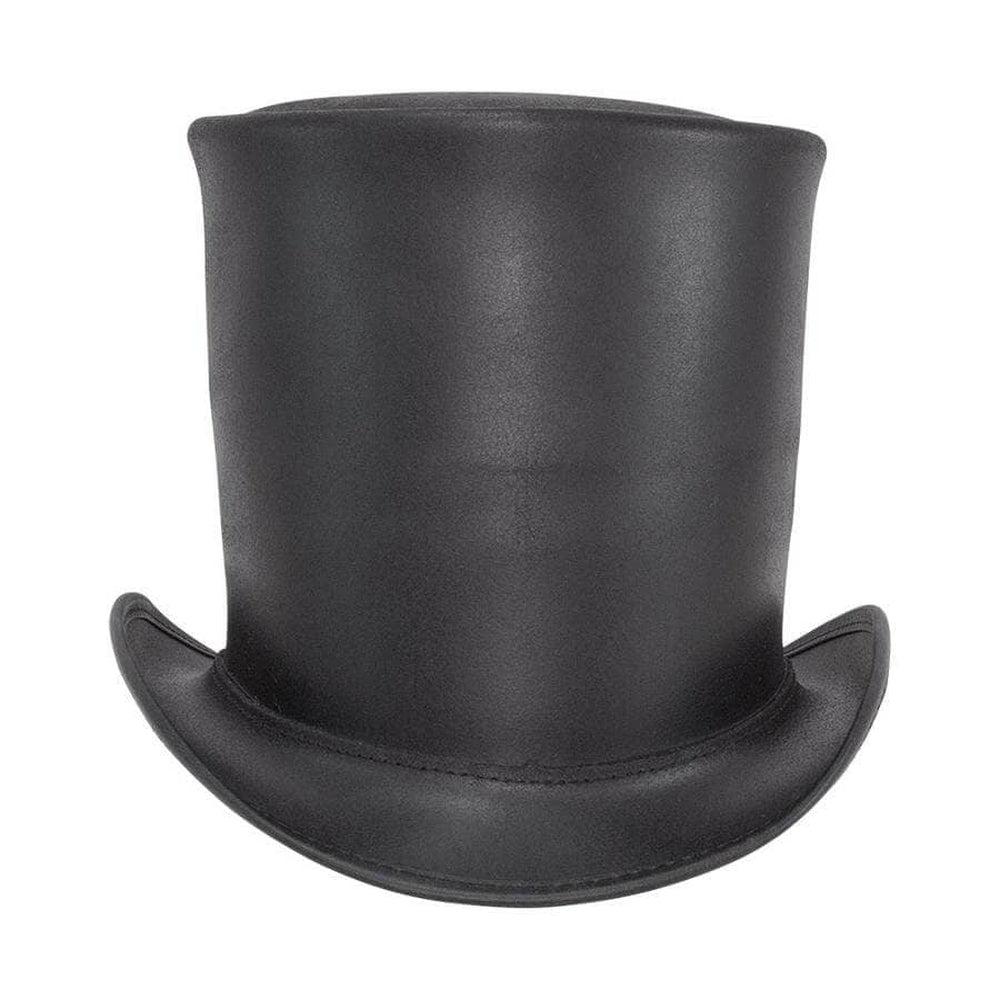 Unbanded Stove Piper Black Finished Top Hat by American Hat Makers