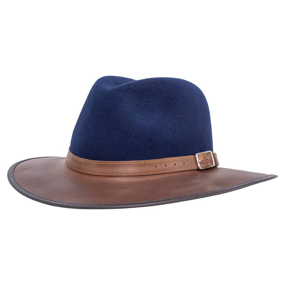 Summit | Mens Felt Leather Fedora Hat – American Hat Makers