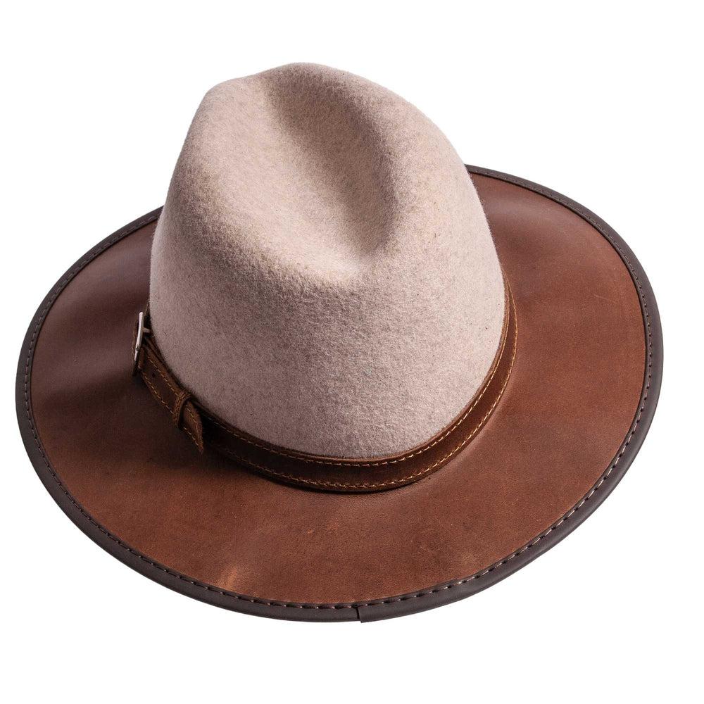 American Hat Makers Soho Leder-Fedora, Handgefertigt In USA, Wasserabweisend & Reisefreundlich - Stylischer Hut Für Herren & Damen
