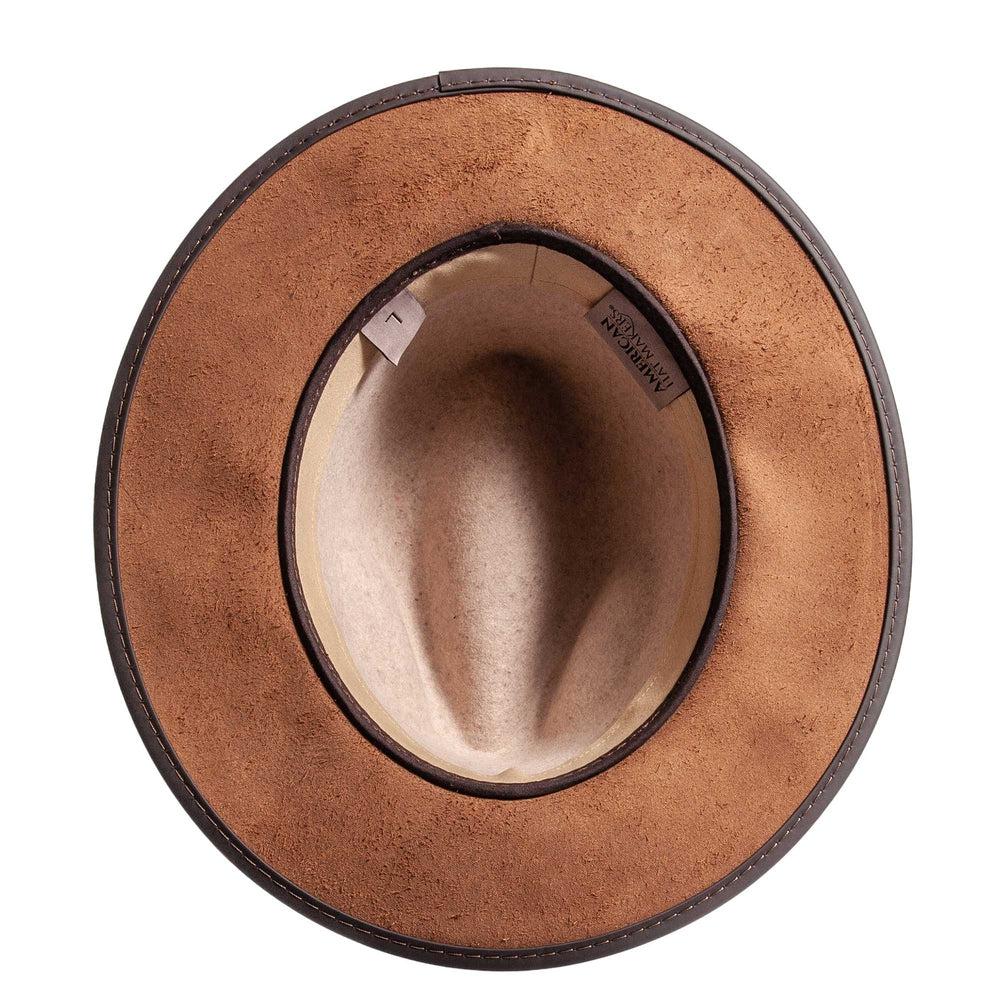 Round Top Palm Straw Hat - Oak colored