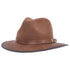 Summit Saddle Felt Leather Fedora Hat by American Hat Makers