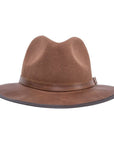 Summit Saddle Leather Felt Fedora Hat by American Hat Makers