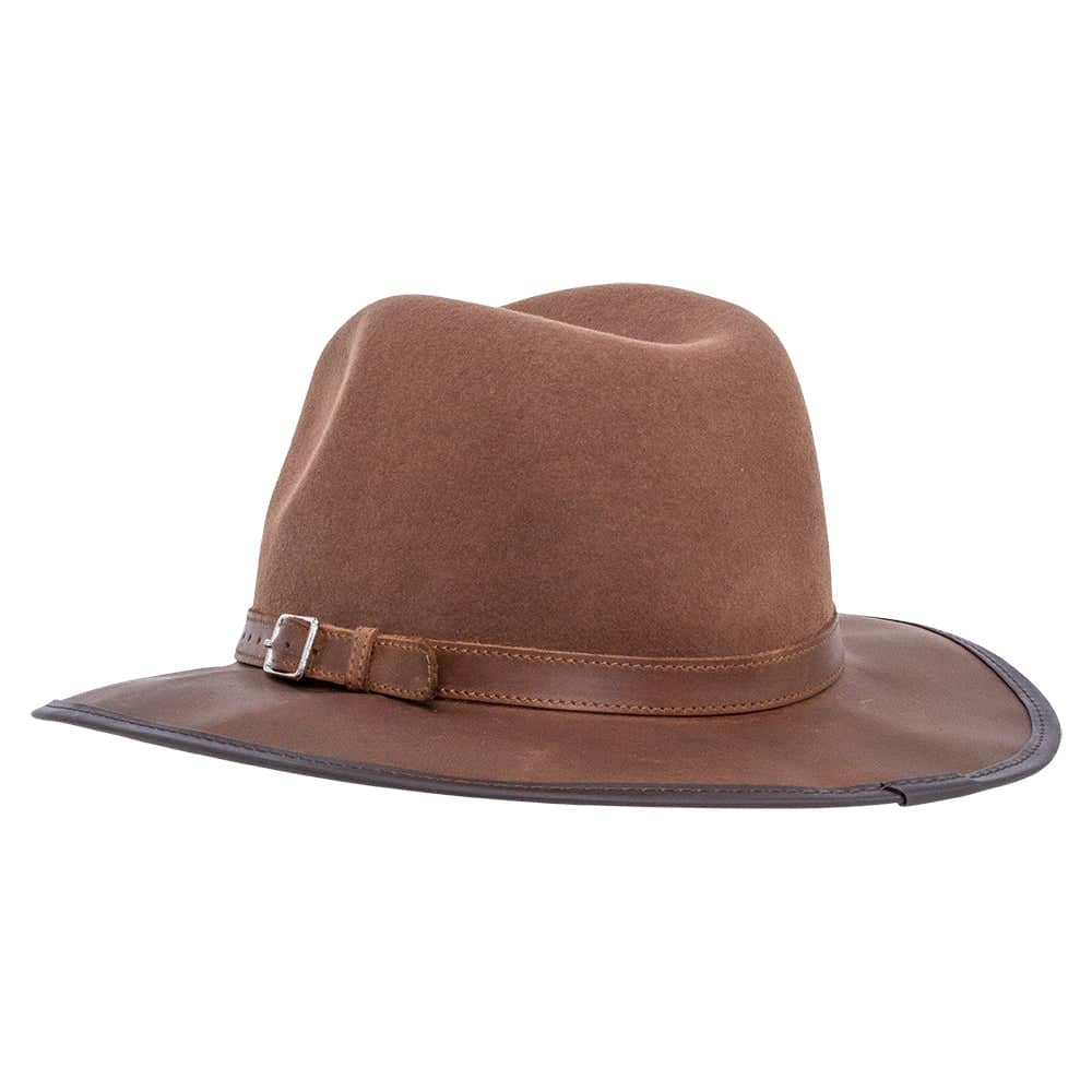 Summit | Womens Saddle Felt Leather Fedora Hat – American Hat Makers