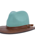 Summit Sage Felt Leather Fedora Hat by American Hat Makers