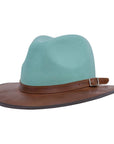 Summit Sage Leather Felt Fedora Hat by American Hat Makers