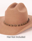 Tombstone Brown Hat Band on a brown felt hat
