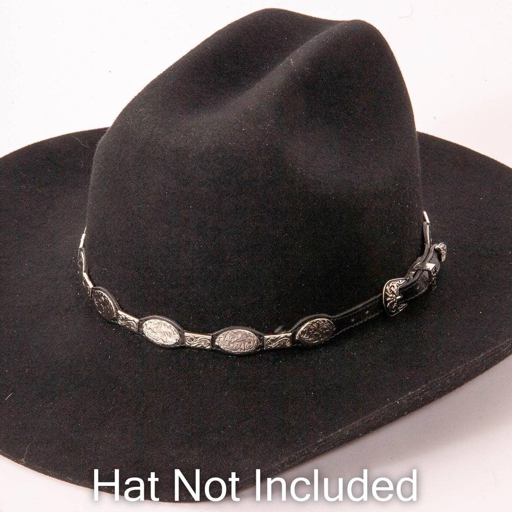 Toronto Black Hat Band in a black felt hat