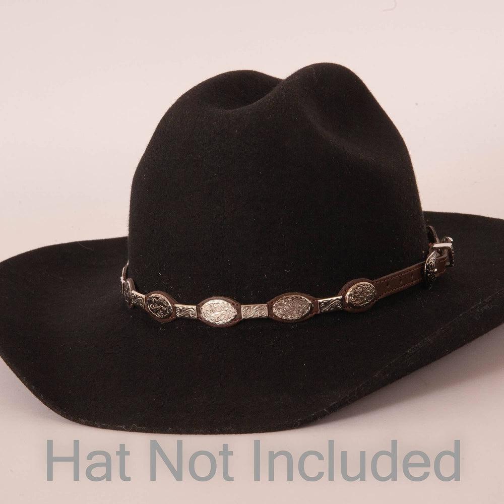 Toronto Brown Hat Band on a black felt hat