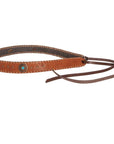 A side view of a Rhodel Turquoise Cowboy Hat Band 