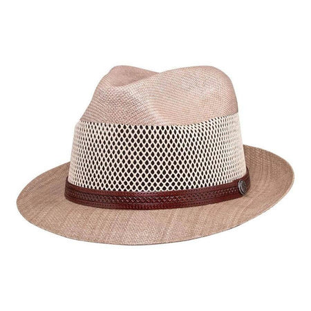 Tuscany | Mens Tan Fedora Firm Straw Trilby Hat – American  display picture 1