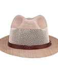 Tuscany Tan Straw Fedora Hat by American Hat Makers